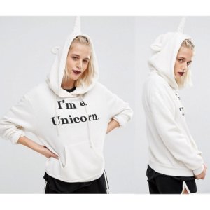 Popular Novelty Cartoon Unicorn Sweatshirts Girl's Fashion Winter Hoodies