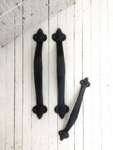 Unbranded Small iron pull, industrial home decor, barn door handles