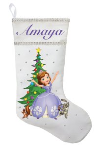 Default Title Sofia the first christmas stocking - personalized and hand made