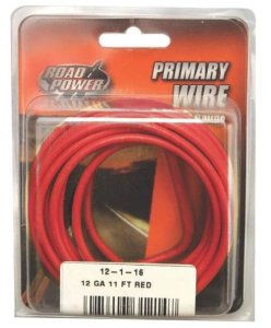 Coleman Cable 55671533 Road Power Primary Wire, 12 Gauge, 11', Red