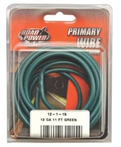 Coleman Cable 55678933 Road Power Primary Wire, 12 Gauge, 11', Green