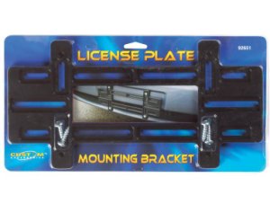 Custom Accessories 92651 Large License Plate Mounting Bracket, Black
