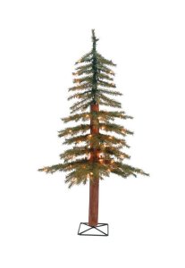 Holiday Bright Lights Alp-gr-3cl Prelit Alpine Christmas Tree, 3'