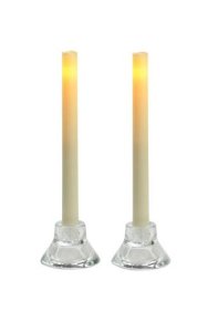 Inglow Cgt13109cr2 Flameless Wax Finish Taper Candles, 9