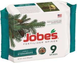 Jobe's 01311 Evergreen Trees & Shrubs Fertilizer Spikes, 13-3-4