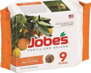 Jobe's 01312 Fruit & Citrus Trees Fertilizer Spikes, 9-12-12