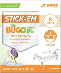 Jt Eaton 211h Stick-em The Bugo Hard Floor Bed Bug Trap, 8/pk