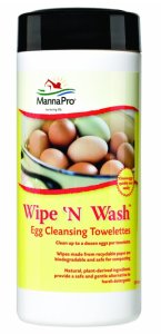 Manna Pro 0502095360 Wipe 'n Wash Egg Cleansing Towelettes