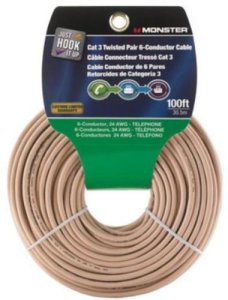 Monster 140087-00 Category 3 Twisted Pair Wire