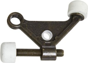 National Hardware N159-046 V234 Hinge Pin Door Stop, Antique Brass
