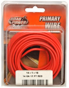 Road Power 55669133 Primary Electrical Wire, 14 Gauge, 17', Red