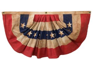 Valley Forge Pmf-h Cotton Pleated Mini-fan Flag, 1.5' X 3'