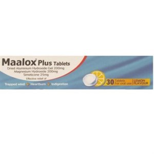 Maalox Plus Lemon Tablets - 30 Tablets