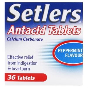 Setlers Antacid Peppermint Flavour Tablets - 36 Tablets