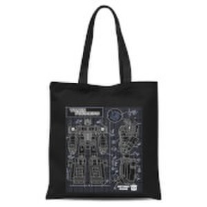 Transformers Optimus Prime Schematic Tote Bag - Black