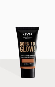 NYX PMU Born To Glow Naturally Radiant Foundation Cappuccino 30ml