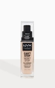 NYX PMU Makeup Can't Stop Won't Stop Full Coverage Foundation Porcelain