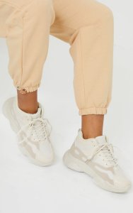 Prettylittlething Sand high ankle chunky trainers