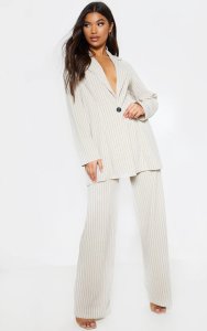 Prettylittlething Stone pin striped trouser