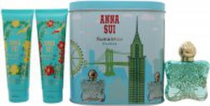 Anna Sui Romantica Exotica Gift Set 50ml EDT + 100ml Body Lotion + 100ml Shower Gel + Music Box