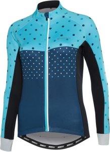 Madison Sportive Thermal Womens Hex Dots LS Jersey Blue