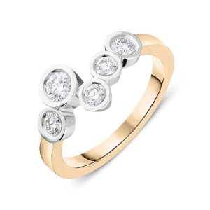 C W Sellors Diamond Jewellery 18ct rose gold 0.51ct diamond bubbles ring