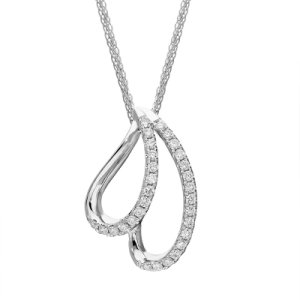 C W Sellors Diamond Jewellery 18ct white gold 0.33ct diamond necklace