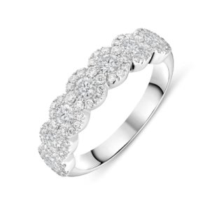 C W Sellors Diamond Jewellery 18ct white gold 1.18ct diamond half eternity ring