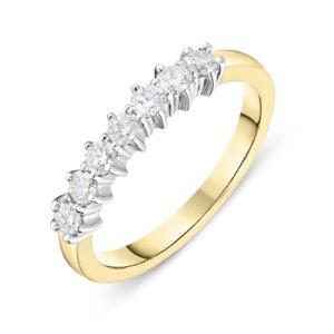 18ct Yellow Gold 0.35ct Diamond Half Eternity Ring