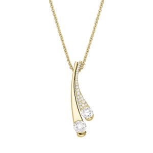 C W Sellors Diamond Jewellery 18ct yellow gold 0.35ct diamond necklace