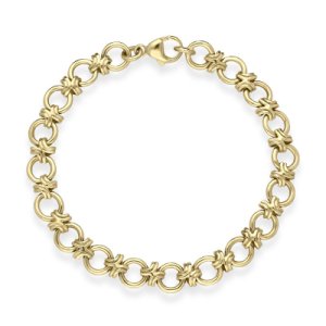 9ct Yellow Gold Linked Handmade Bracelet