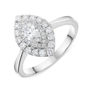 C W Sellors Diamond Jewellery Platinum 0.72ct diamond marquise ring