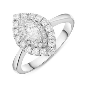 Platinum 0.75ct Diamond Marquise Ring