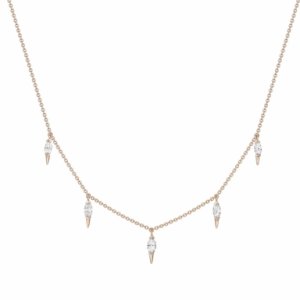 Shaun Leane Entwined 18ct Rose Gold 0.95ct Diamond Marquise Necklace