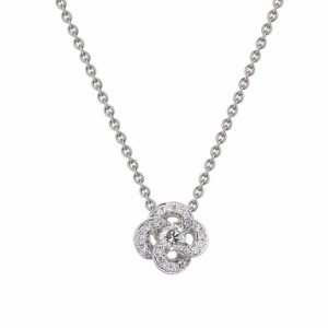 Shaun Leane Entwined 18ct White Gold 0.24ct Diamond Flower Necklace