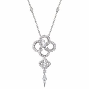 Shaun Leane Entwined 18ct White Gold 1.10ct Diamond Petal Drop Necklace