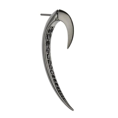 Shaun Leane Hook Single Sterling Silver Black Rhodium Spinel Earring