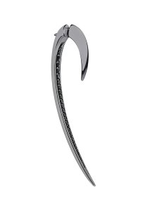 Shaun Leane Hook Single Sterling Silver Black Rhodium Spinel Large Earring