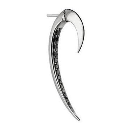 Shaun Leane Hook Single Sterling Silver Black Spinel Earring