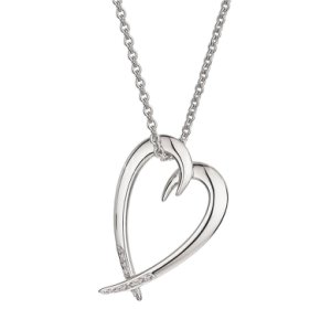 Shaun Leane Signature Sterling Silver Diamond Heart Necklace
