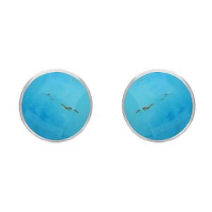 Sterling Silver Turquoise 5mm Classic Small Round Stud Earrings