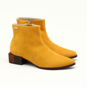 Dumond Ankle boot nobuck amarelo ipê