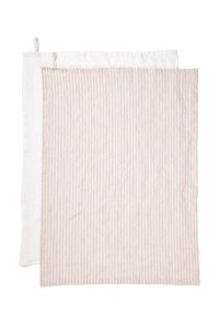 Hampton Linen Tea Towel Set of Two - Blush