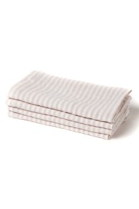 Hampton Stripe Linen Napkin Set of Four - Blush Stripe