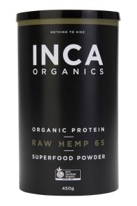 Inca Organics Organic Protein Raw Hemp 65 Superfood Powder-450g - Raw Hemp