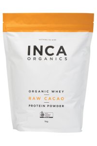 Inca Organics Organic Whey Protein Powder-Raw Cacao-1kg - Cacao/Chocolate