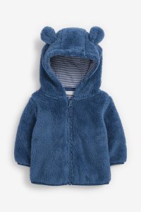 Next Cosy Fleece Bear Jacket (0mths-2yrs) - Blue