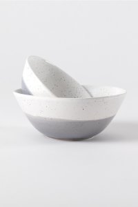 Home Nibble bowl set of 2 - grey/white
