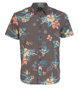 O'neill Men's Hulala Shirt - Graphite Medium Cotton - Swimoutlet.com