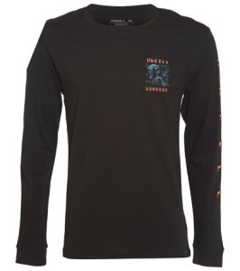 O'neill Men's Records Long Sleeve T-Shirt - Black Large Cotton - Swimoutlet.com
